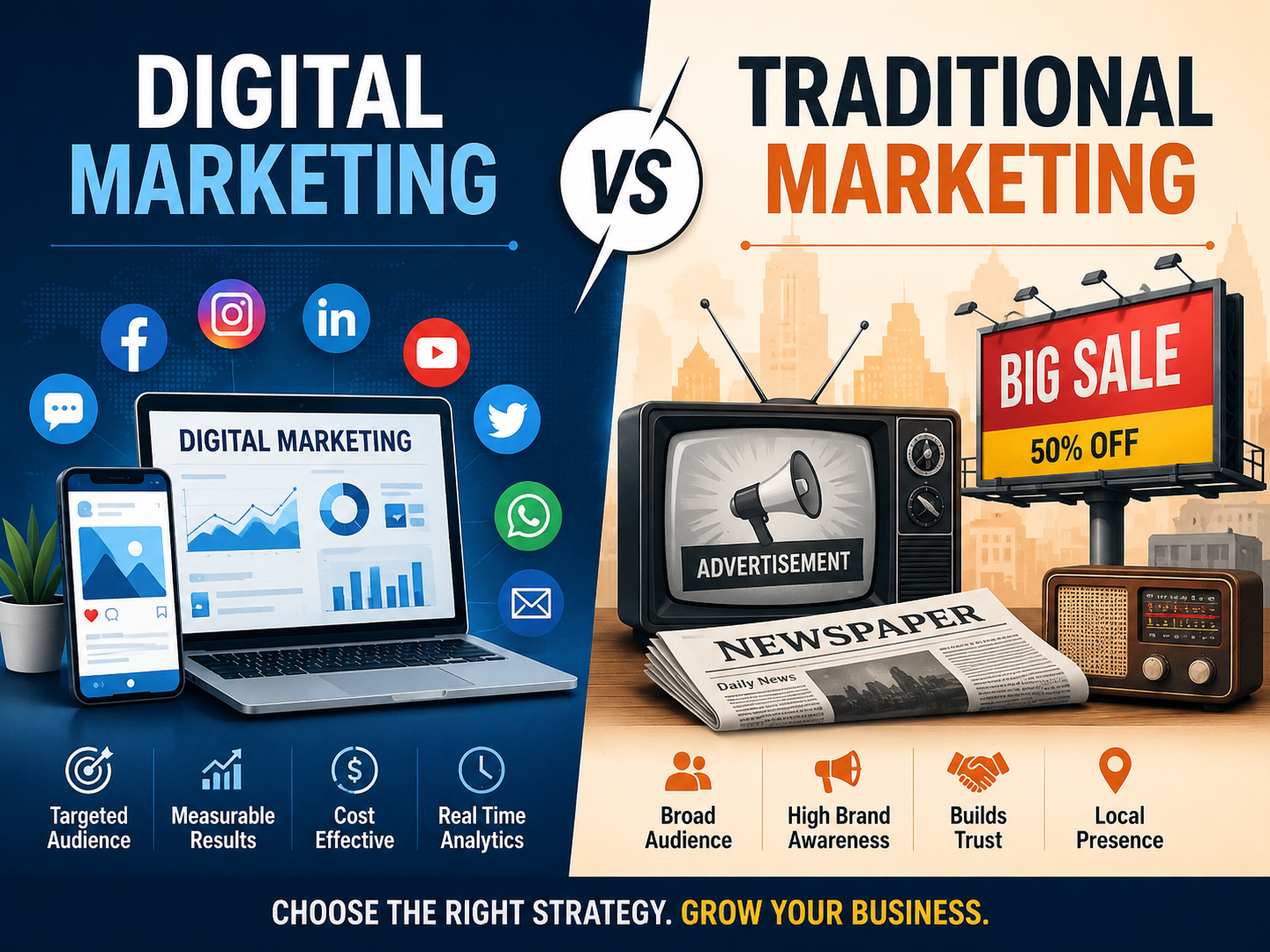 Digital Marketing vs Traditional Marketing